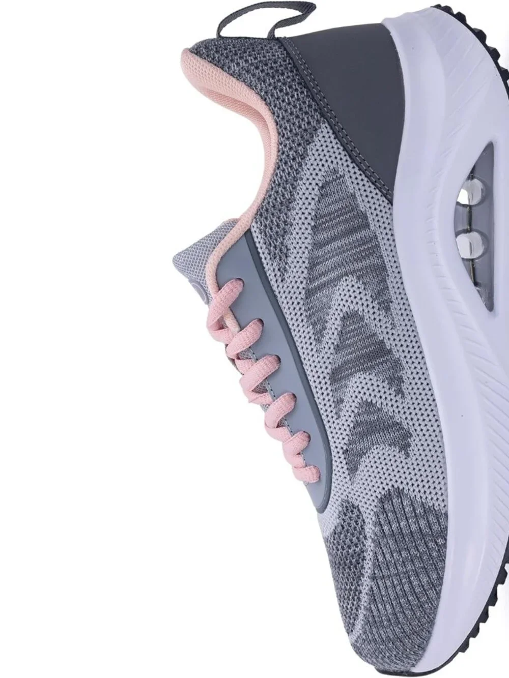 Women's Grey-pink Arch Support Walking Shoes Plantar Fascistic Sneakers